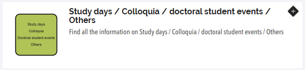 Study days / colloquia / doctoral student event / Other button