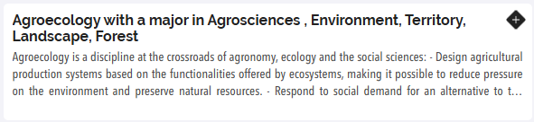 Agroecology major Button
